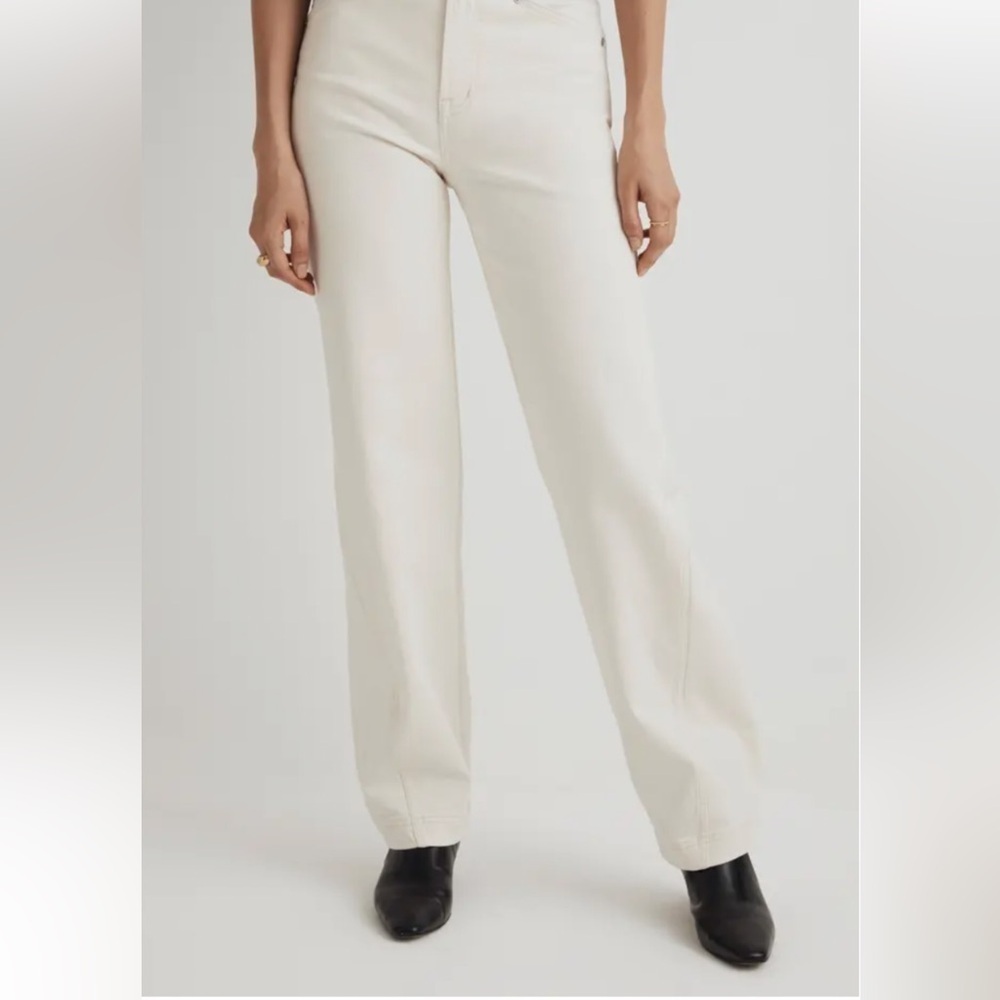 Madewell Cream Flare & Wide Leg Jeans